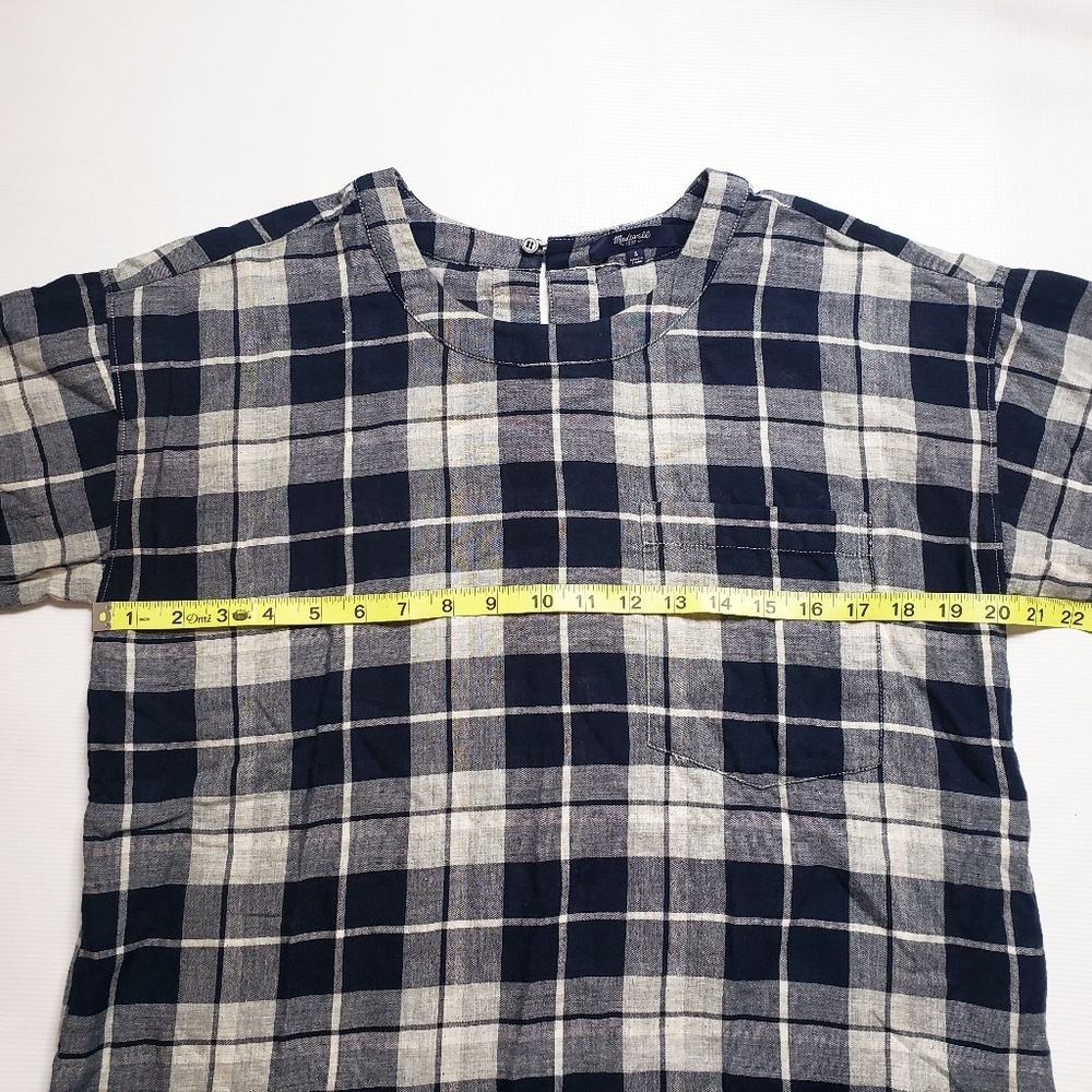 Madewell | Emporia Plaid Oversized Tee | Small - Picture 8 of 8